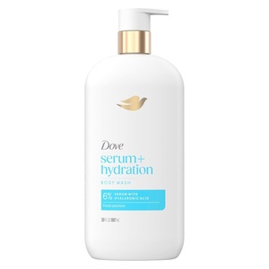 Dove Serum+ Hydration Body Wash Hyaluronic Acid 6% Hydration Serum, 18.5 oz(Fragranced)