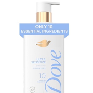 Dove Ultra Sensitive Serum Body Wash Fragrance Free 10 Ingredients, 18.5 oz(18.5 Fl Oz (Pack of 1))