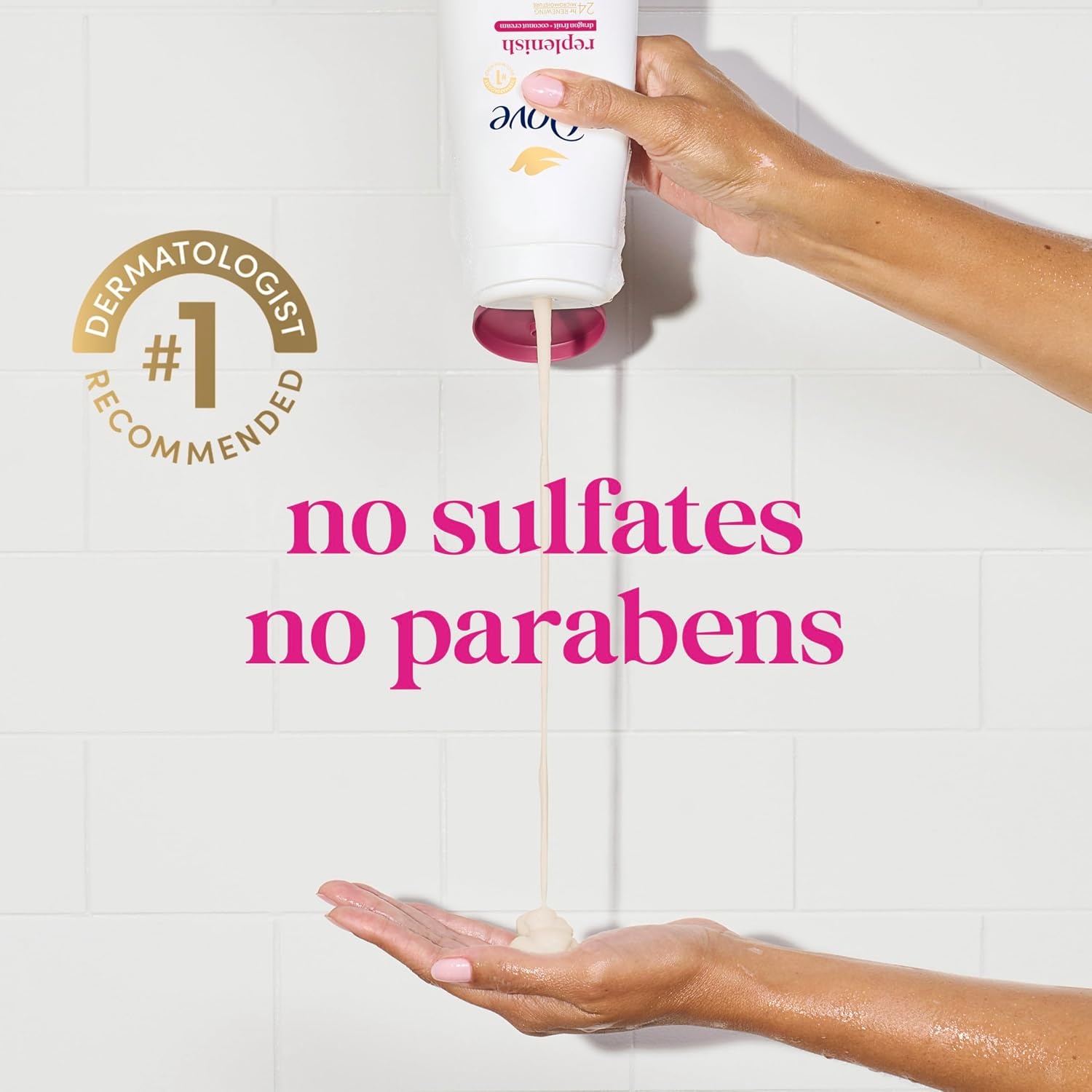image:imageDove Body Wash 4 Count for 24hr LotionSoft Skin Replenish Dragon Fruit and Coconut Cream Moisturizing Skin Cleanser with No Sulfates No Parabens