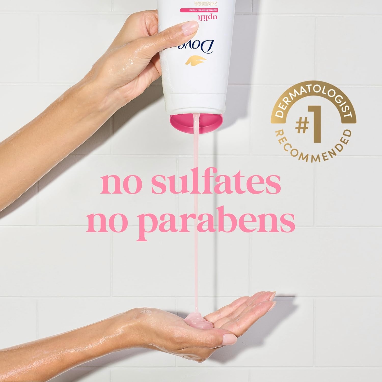 image:imageDove Body Wash 4 Count for 24hr LotionSoft Skin Uplift Sakura Blossom and Yuzu Moisturizing Skin Cleanser with No Sulfates No Parabens