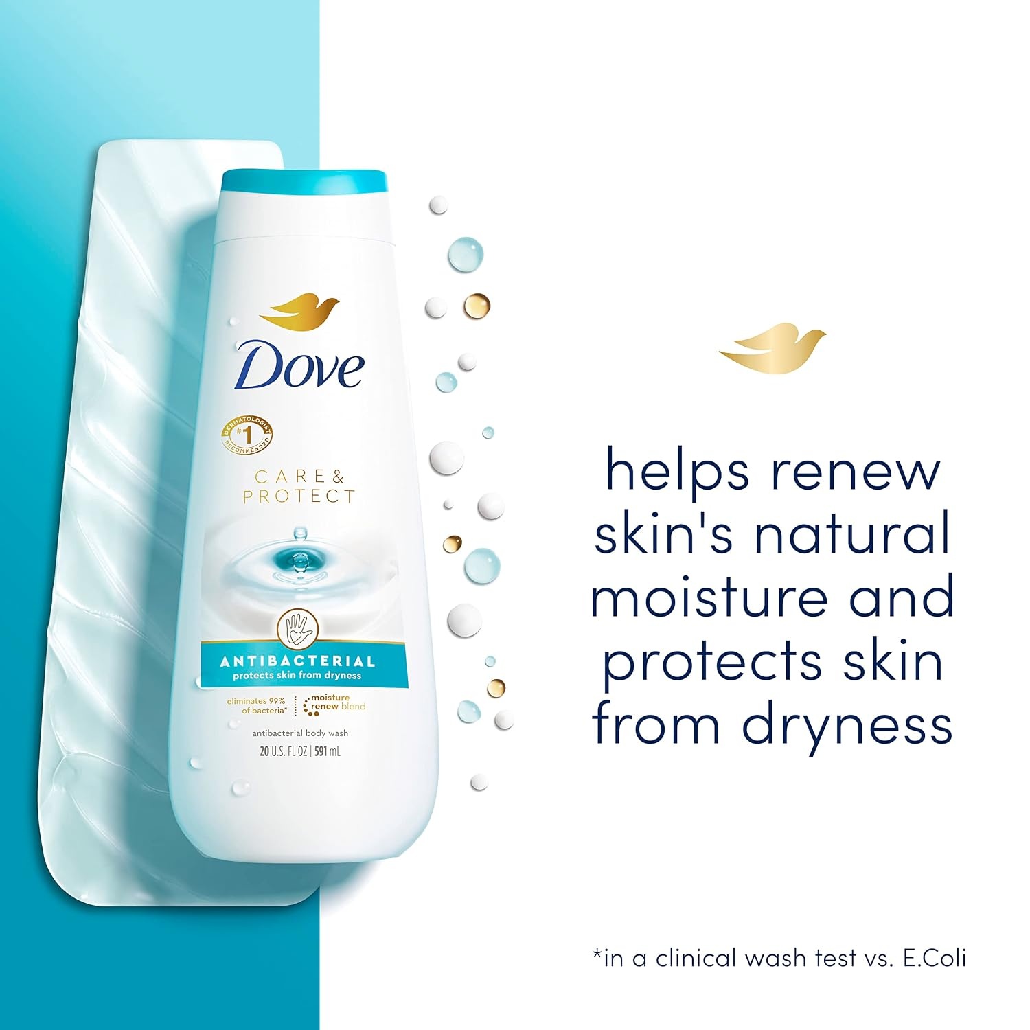 image:imageDove Body Wash Care amp Protect Antibacterial 4 Count For All Skin Types Protects from Dryness 20 oz
