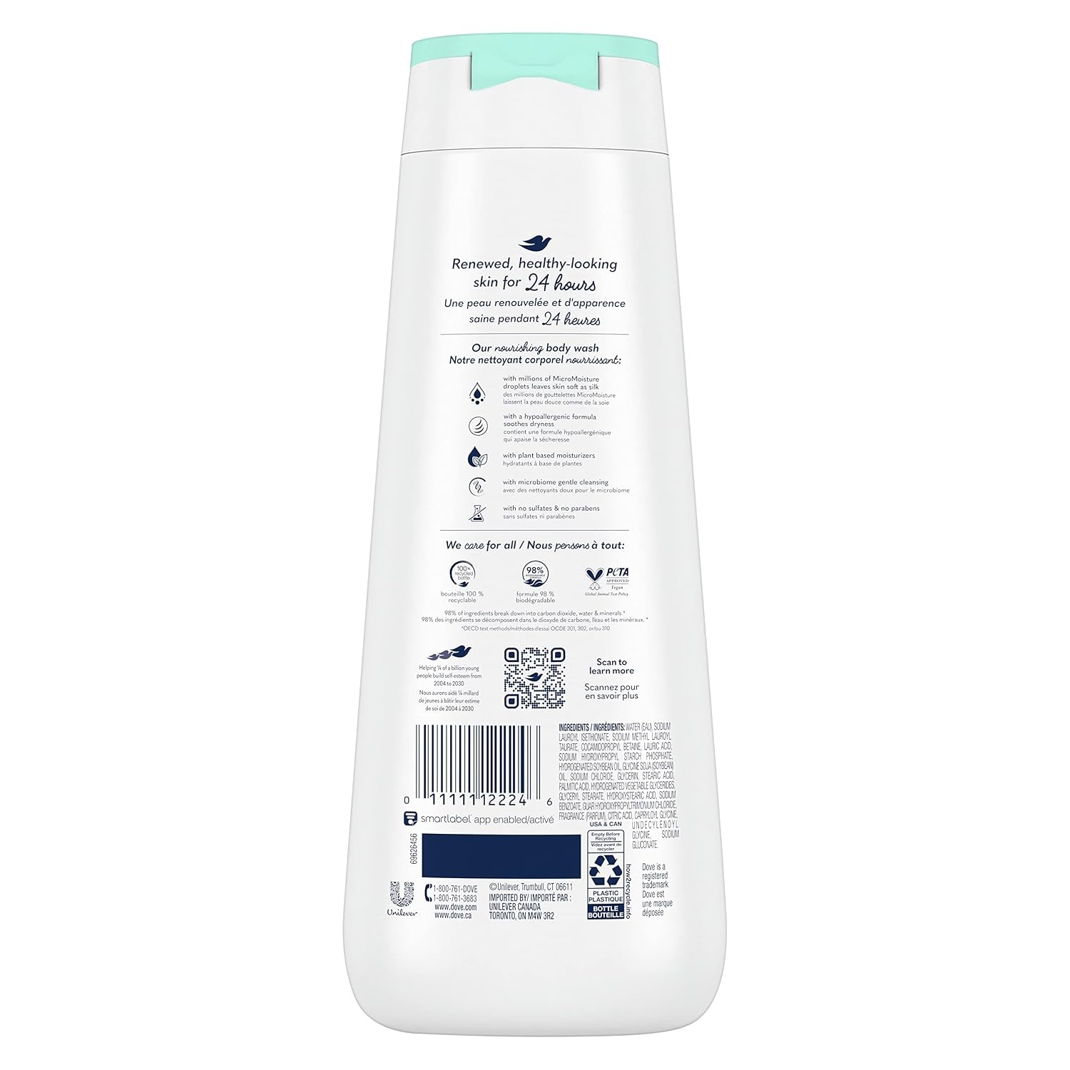 image:imageDove Body Wash Sensitive Skin 4 Count Hypoallergenic ParabenFree SulfateFree CrueltyFree Moisturizing Skin Cleanser Effectively Washes Away Bacteria While Nourishing Skin 20 oz20 Fl Oz Pack of 4