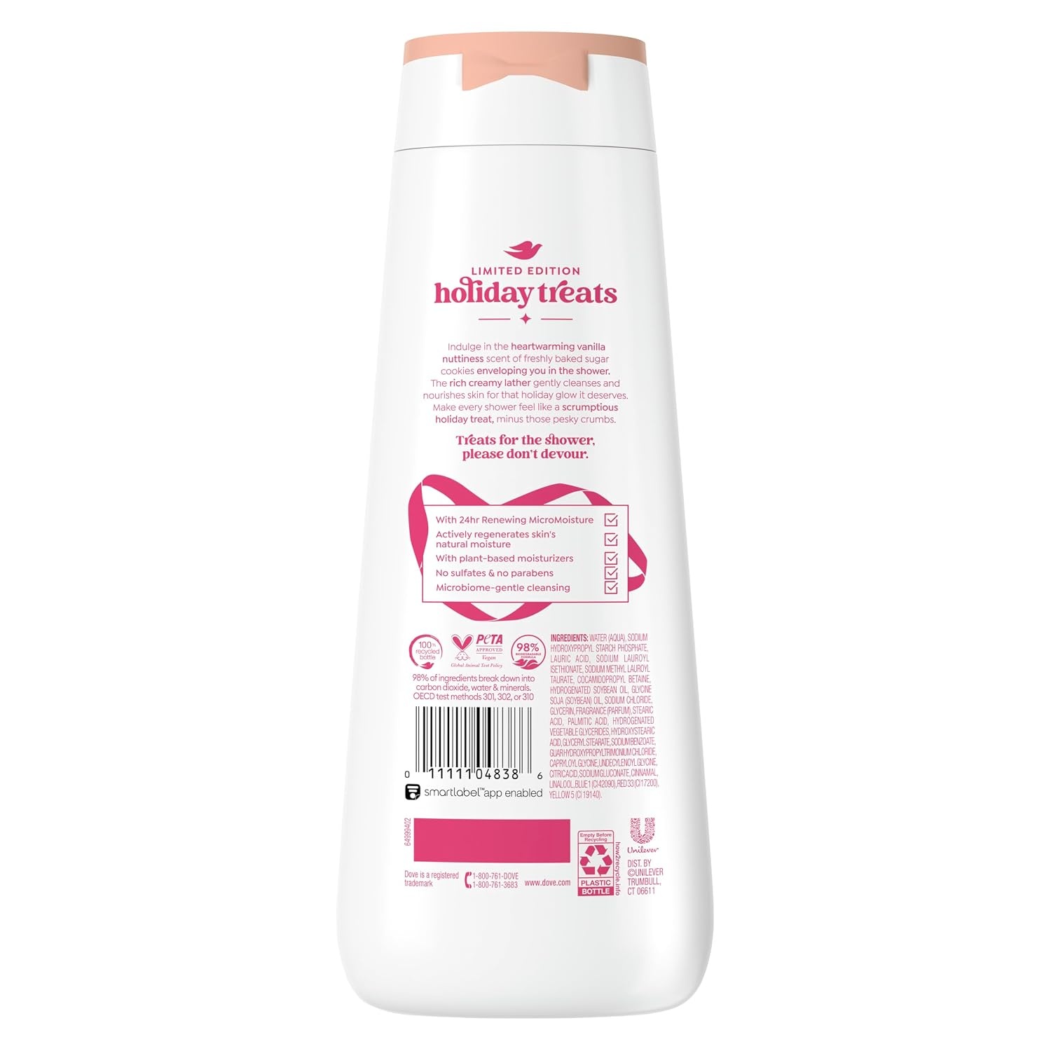 image:imageDove Limited Edition Holiday Treats Body Wash Sugar Cookie Sprinkle for Deep Nourishment 20 fl oz20 Fl Oz Pack of 1