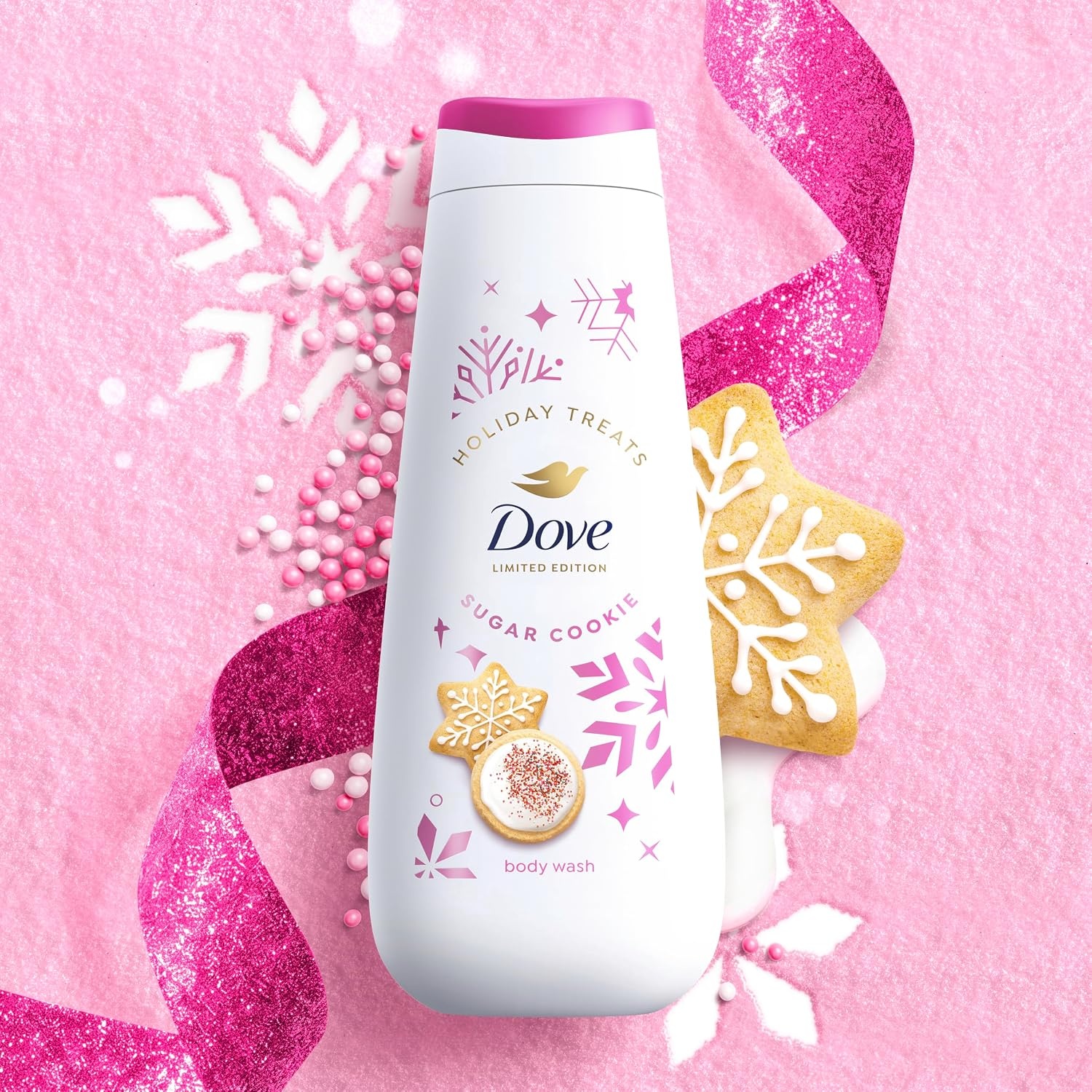 image:imageDove Limited Edition Holiday Treats Body Wash Sugar Cookie Sprinkle for Deep Nourishment 20 fl oz20 Fl Oz Pack of 1