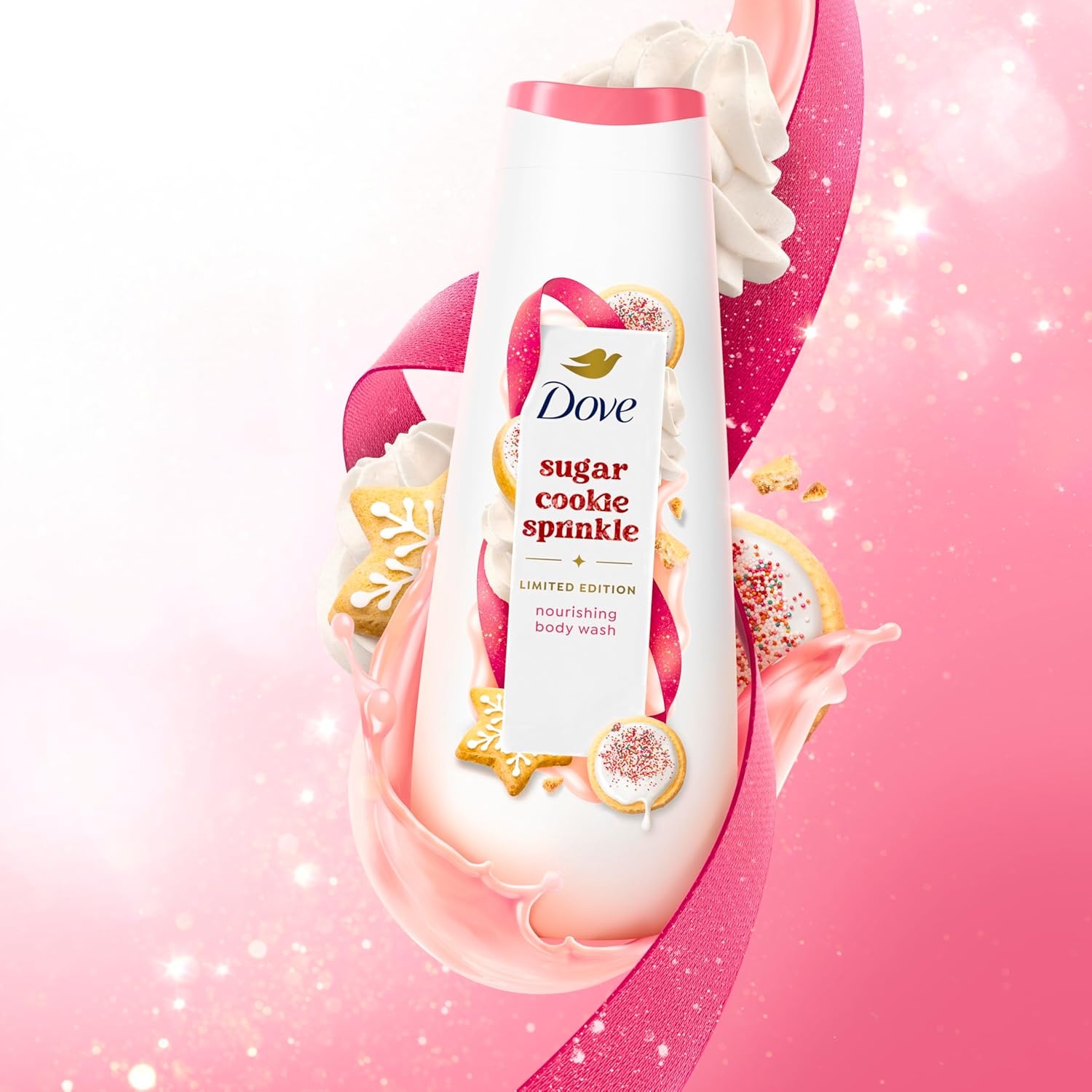 image:imageDove Limited Edition Holiday Treats Body Wash Sugar Cookie Sprinkle for Deep Nourishment 20 fl oz20 Fl Oz Pack of 2