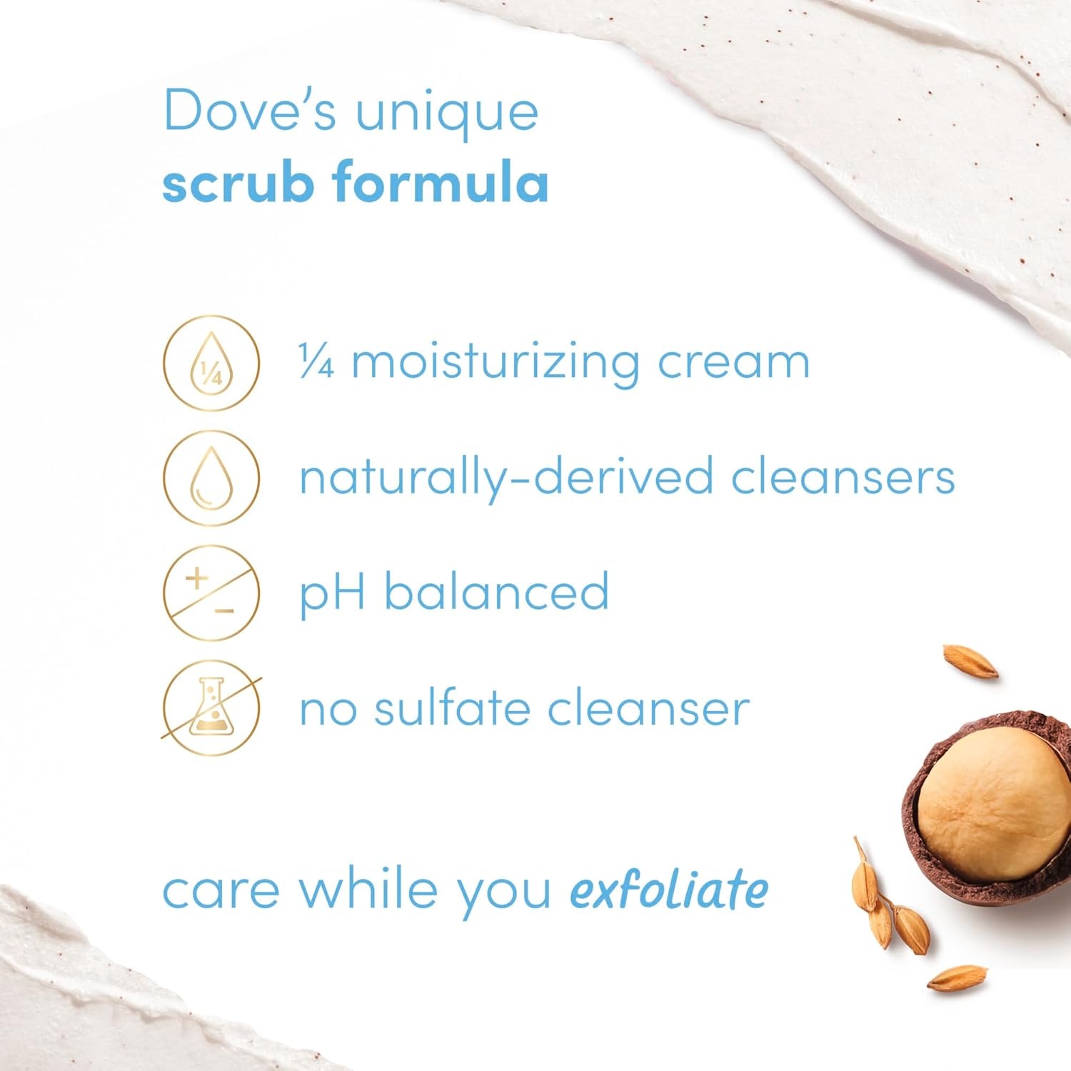 image:imageDove Treats Exfoliating Mini Body Scrub 4 Pack 35oz each