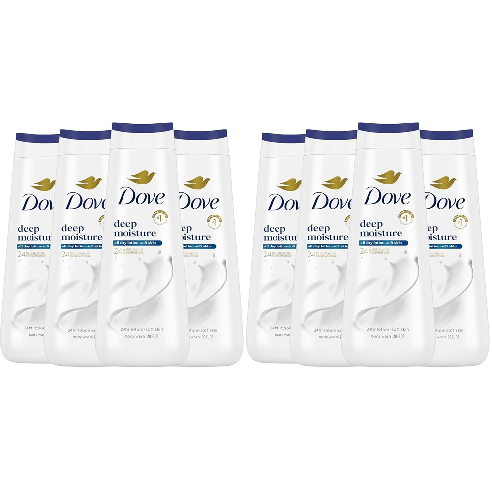 image:imageDove Body Wash with Natural Nourishers for Instantly Soft Skin and Lasting Nourishment Deep Moisture Cleanser That Effectively Washes Away Bacteria While Nourishing Your Skin 20 oz Pack of 420 Fl Oz Pack of 8