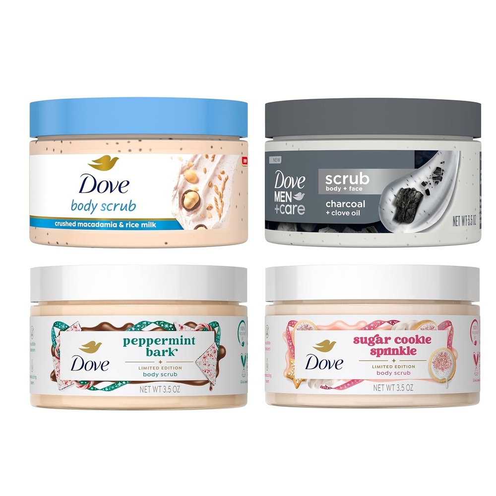 image:imageDove Treats Exfoliating Mini Body Scrub 4 Pack 35oz each