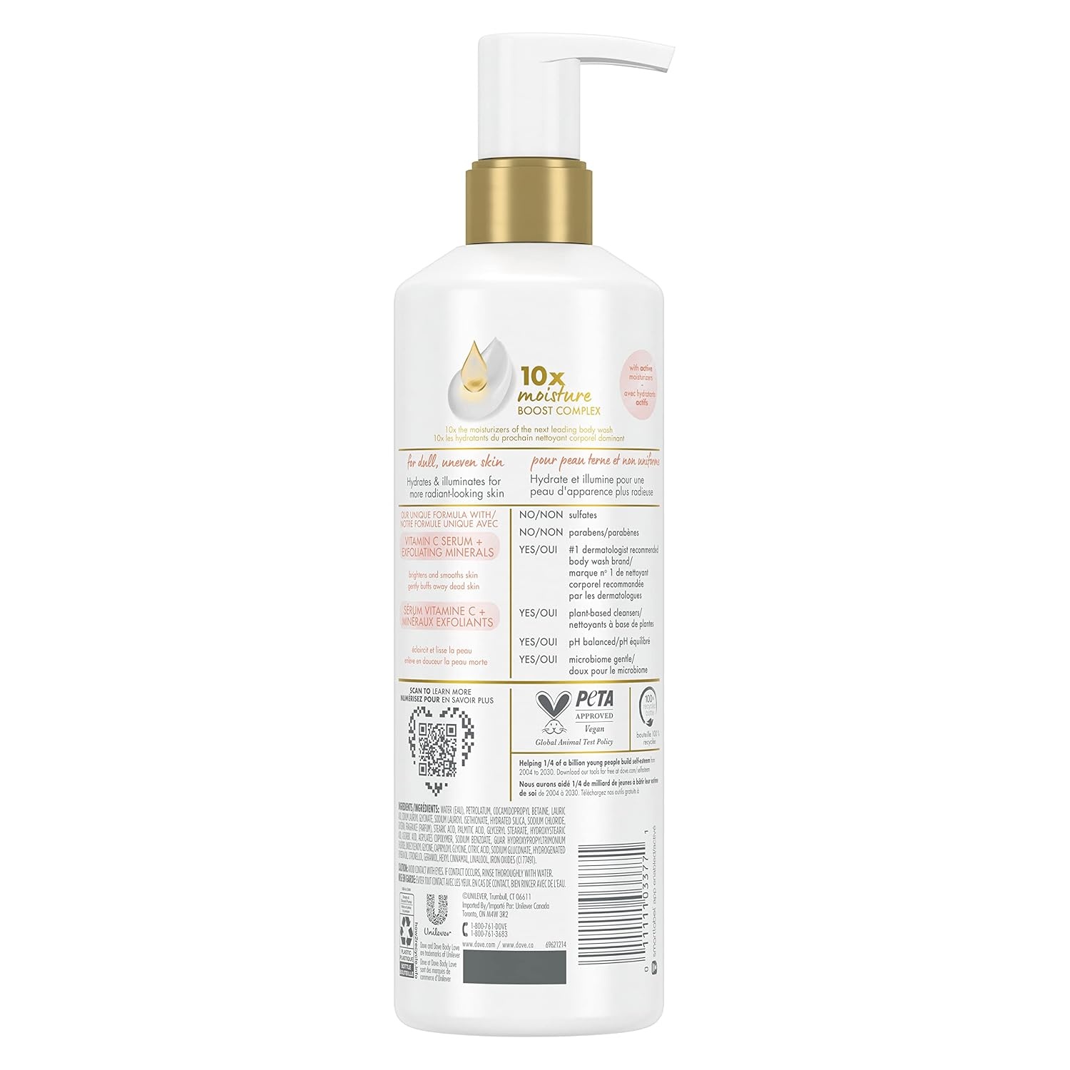 image:imageDove Body Love Body Cleanser Radiance Renew 4 Count For Dull Skin Exfoliating Body Wash with Vitamin C Serum 175 fl ozUnscented