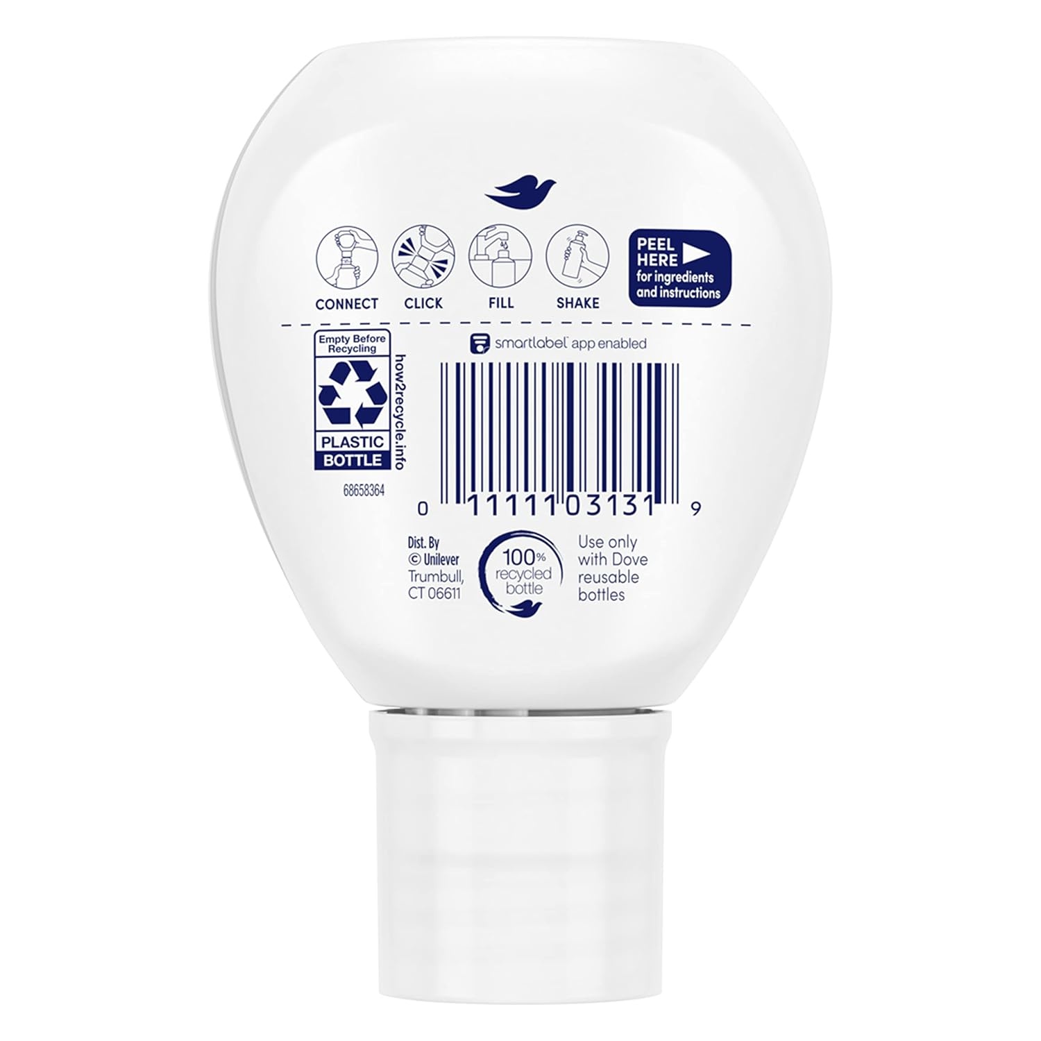 image:imageDove Body Wash Aluminum Reusable Bottle and Concentrate Refill 2x Starter Kit for Instantly Soft Skin Shea and Warm Vanilla for Skin Care and Lasting Nourishment 4oz makes 16ozWarm Vanilla