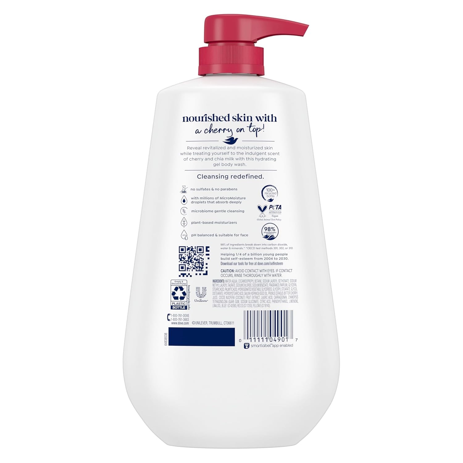 image:imageDove Body Wash with Pump 3 Count Revitalizante Cherry amp Chia Milk for Renewed Healthy Looking SkinMoisturizing Gentle Skin Cleanser with 24hr Renewing MicroMoisture 306 oz
