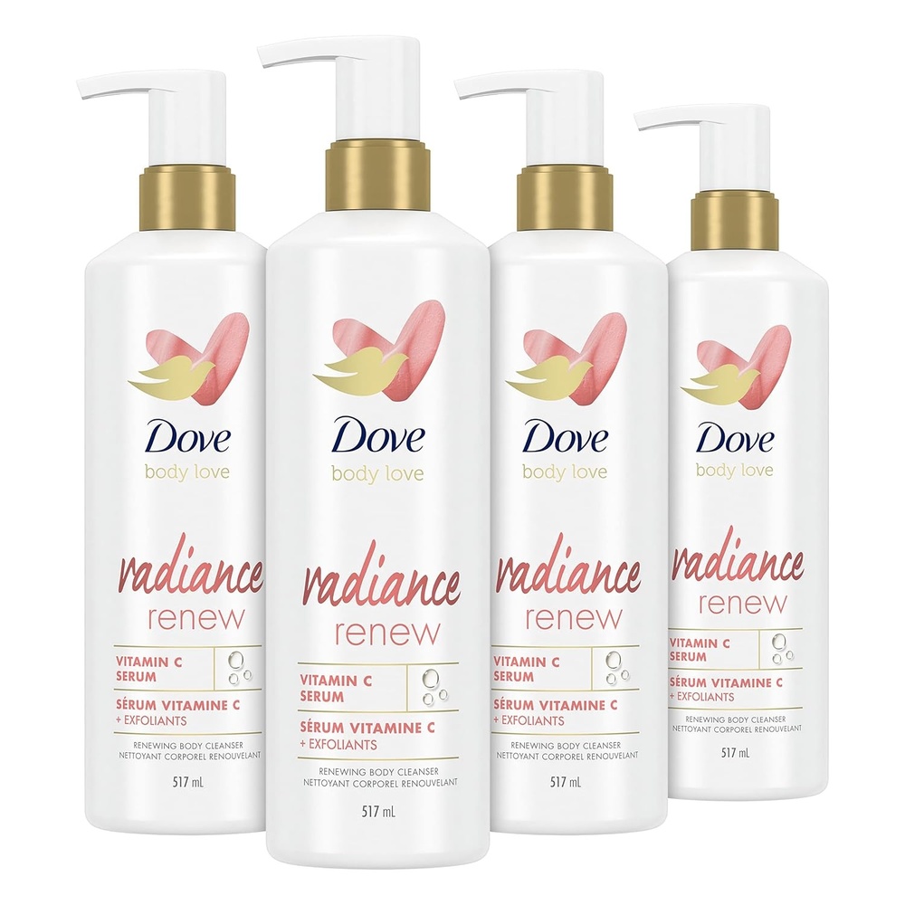 image:imageDove Body Love Body Cleanser Radiance Renew 4 Count For Dull Skin Exfoliating Body Wash with Vitamin C Serum 175 fl ozFragranced