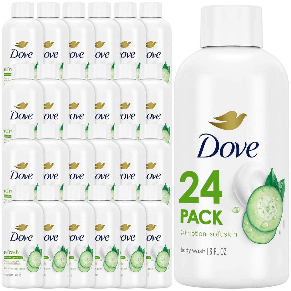 image:imageDove Body Wash Deep Moisture for 24hr LotionSoft Skin Moisturizing Skin Cleanser with No Sulfates No Parabens 3 ozCucumber  Green Tea