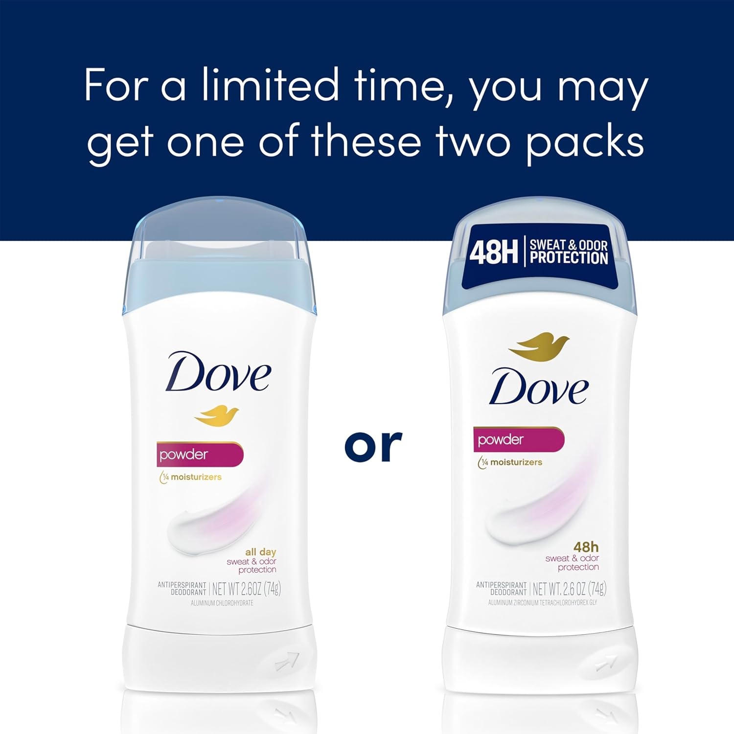 image:imageDove Powder Invisible Solid AntiPerspirant Deodorant 26 oz Pack of 626 Ounce Pack of 6