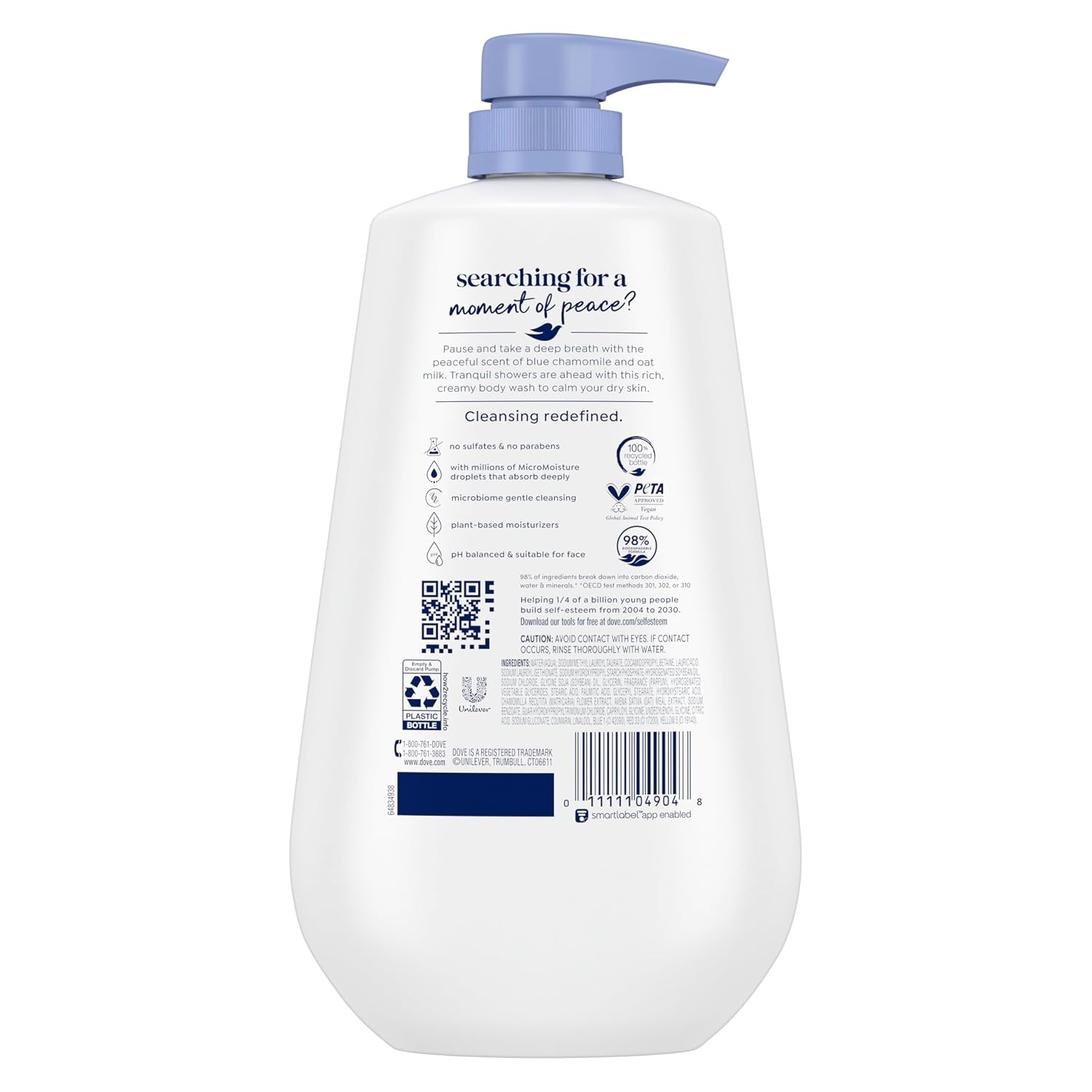image:imageDove 24hr AntiStress Lotion Body Wash Blue Chamomile amp Oat Milk 306 ozBlue Chamomile