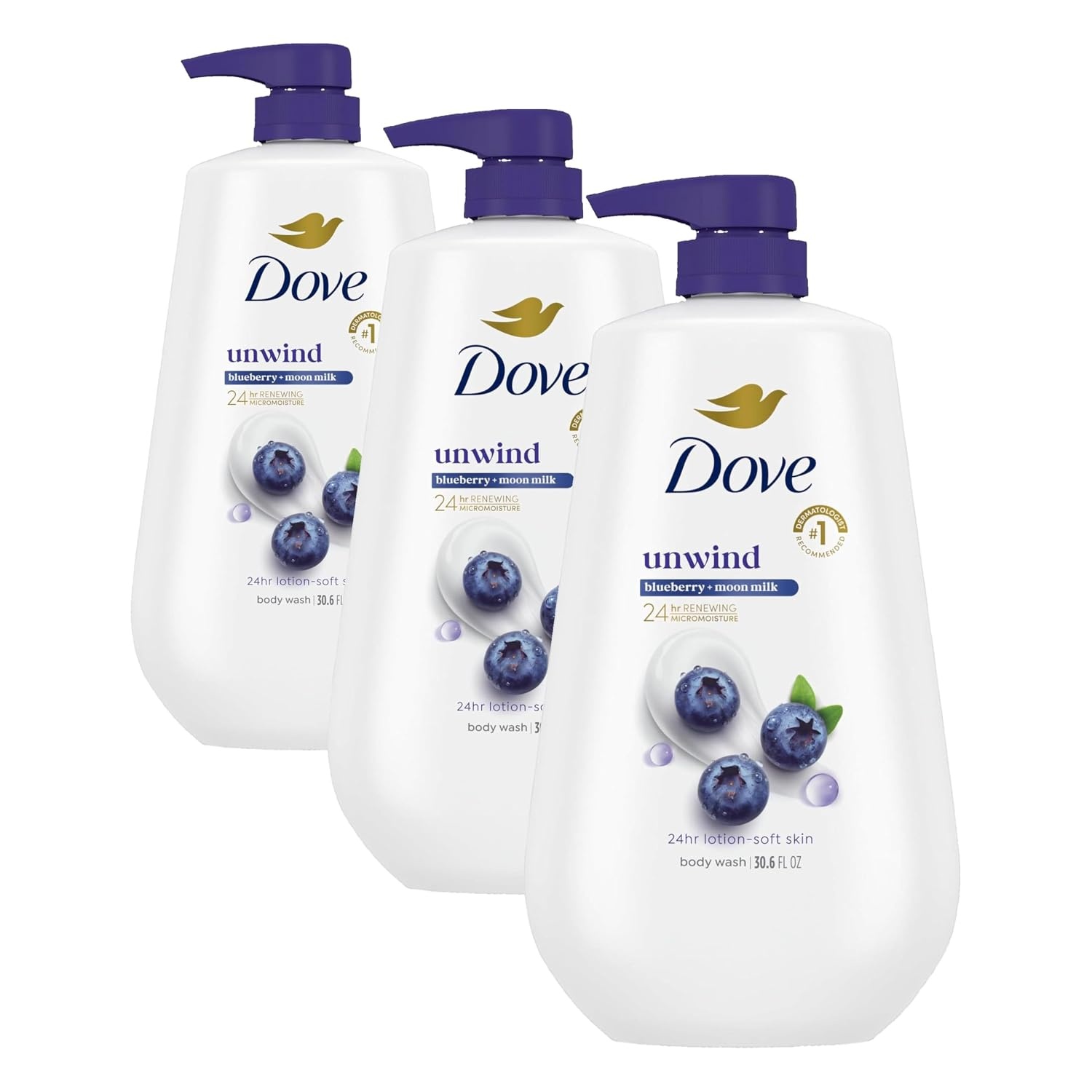 image:imageDove 24hr AntiStress Lotion Body Wash Blue Chamomile amp Oat Milk 306 ozBlueberry