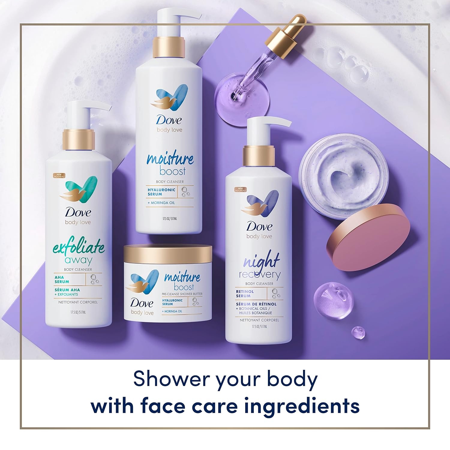 image:imageDove Body Love Body Polish Night Recovery 3 Count for Dry WornDown Skin Body Scrub with Retinol and Botanical Oils for Silky Smooth Skin 12 oz