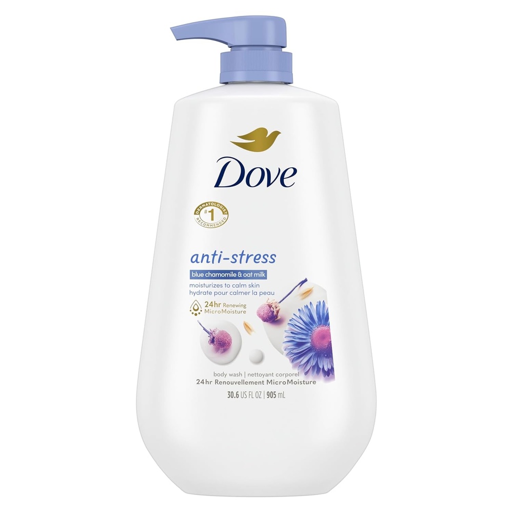 image:imageDove 24hr AntiStress Lotion Body Wash Blue Chamomile amp Oat Milk 306 ozBlue Chamomile