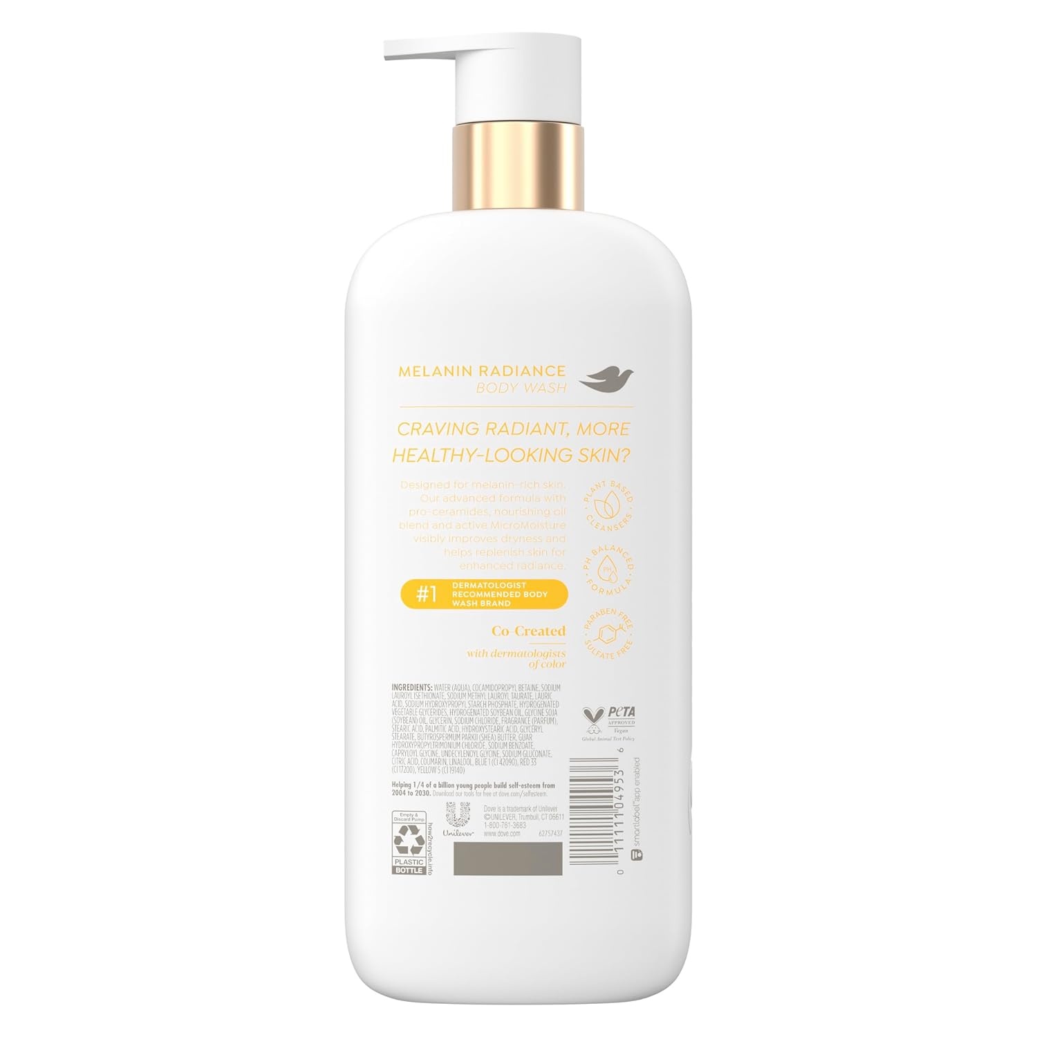 image:imageDove Body Wash Melanin Radiance Nourishes for restored radiance 5 proceramide serum with nourishing oil blend 185 oz185 Fl Oz Pack of 1