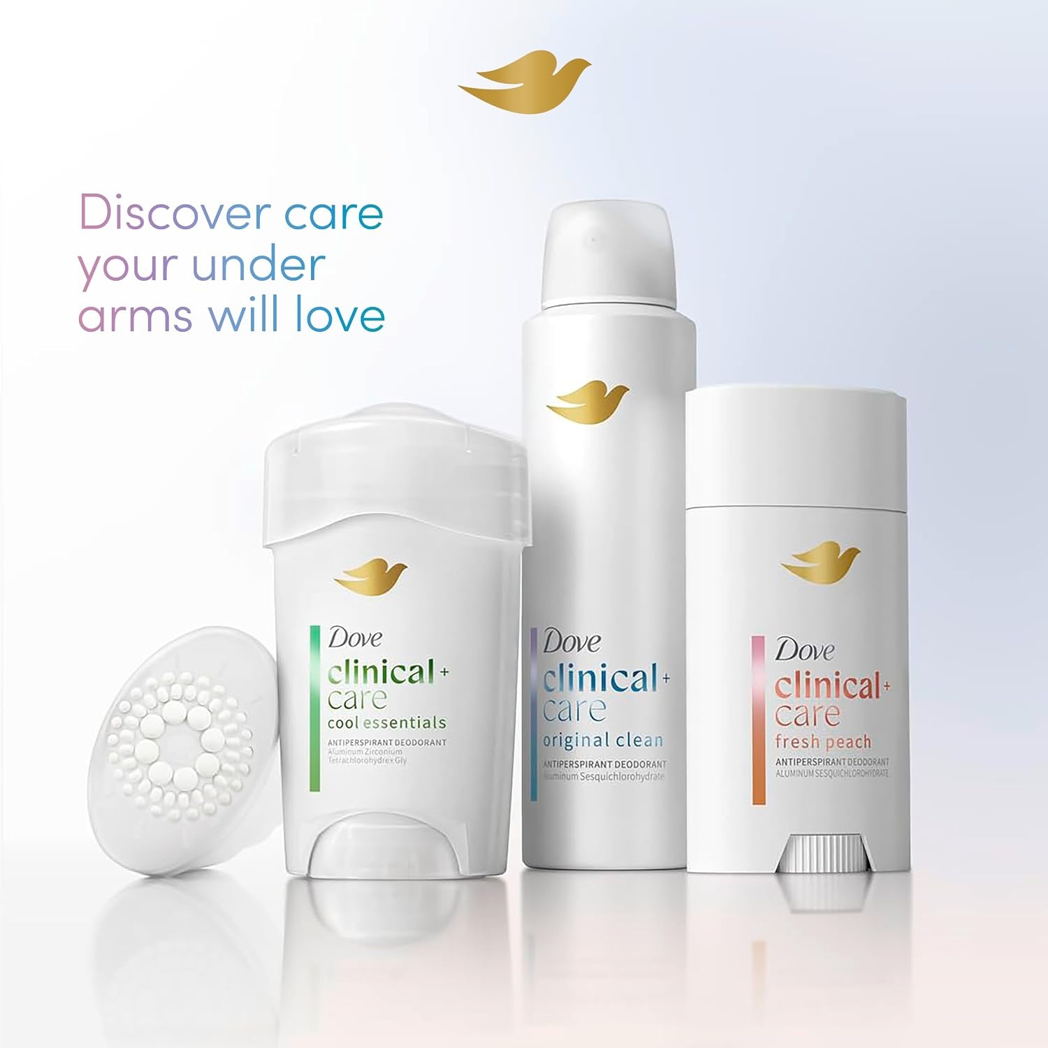 image:imageDove Clinical Care Soft Sensitive Antiperspirant Stick 26 oz