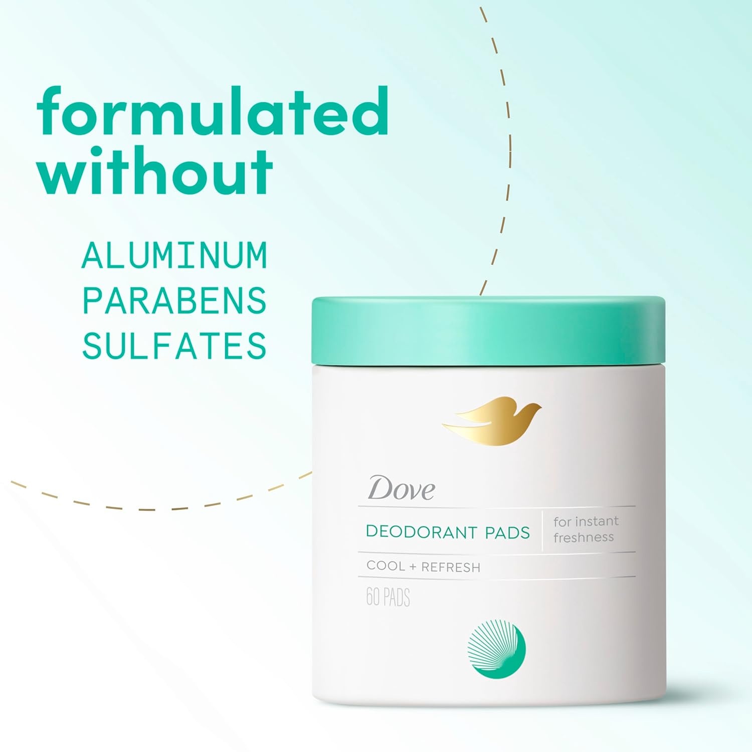 image:imageDove Deodorant Cleansing Pads for Women Glycolic acid 60 Count60 Count Pack of 1