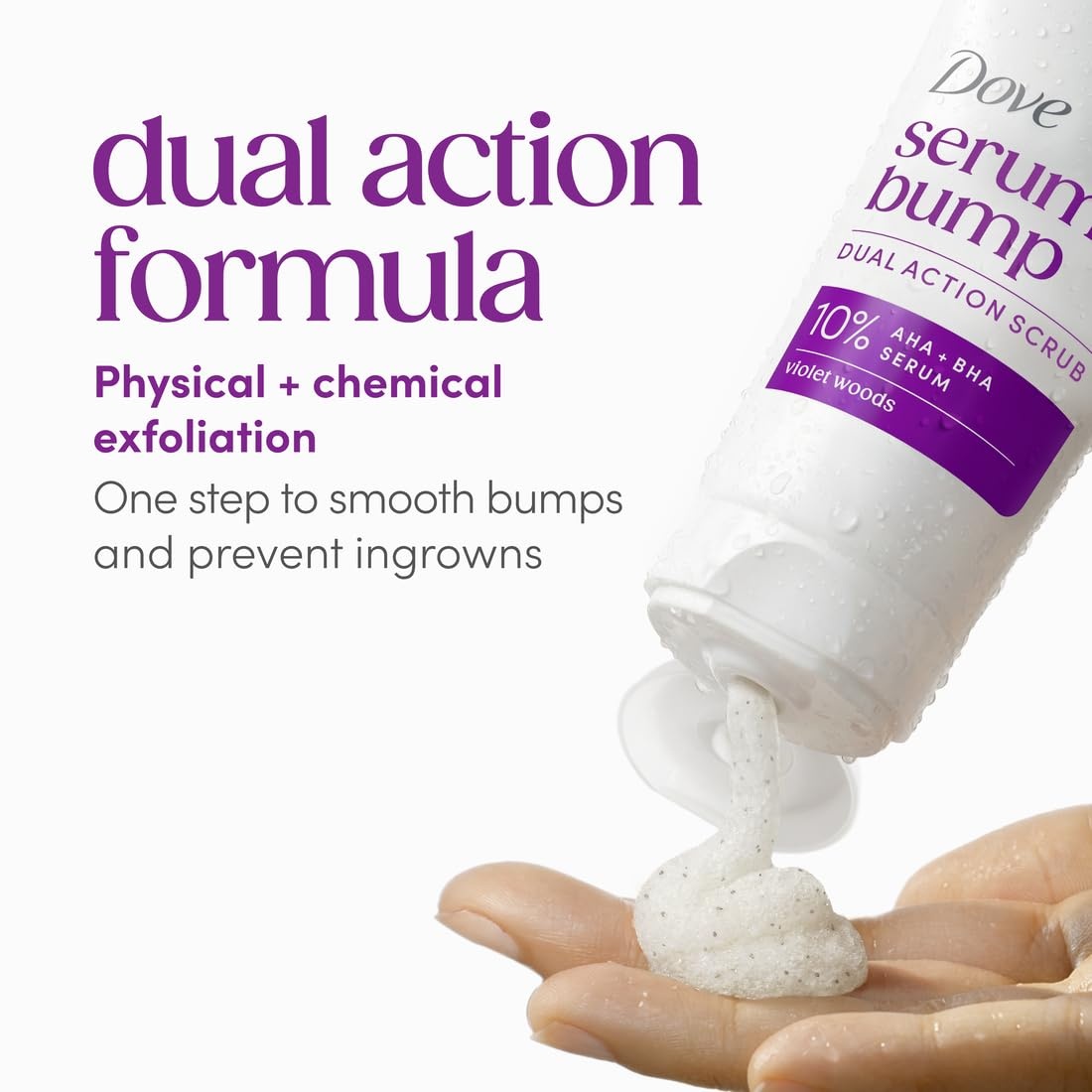 image:imageDove KP Bump Body Scrub with 10 AHA amp BHA For Rough Bumpy Skin Violet Woods Scent 85 OZ85 Ounce Pack of 1