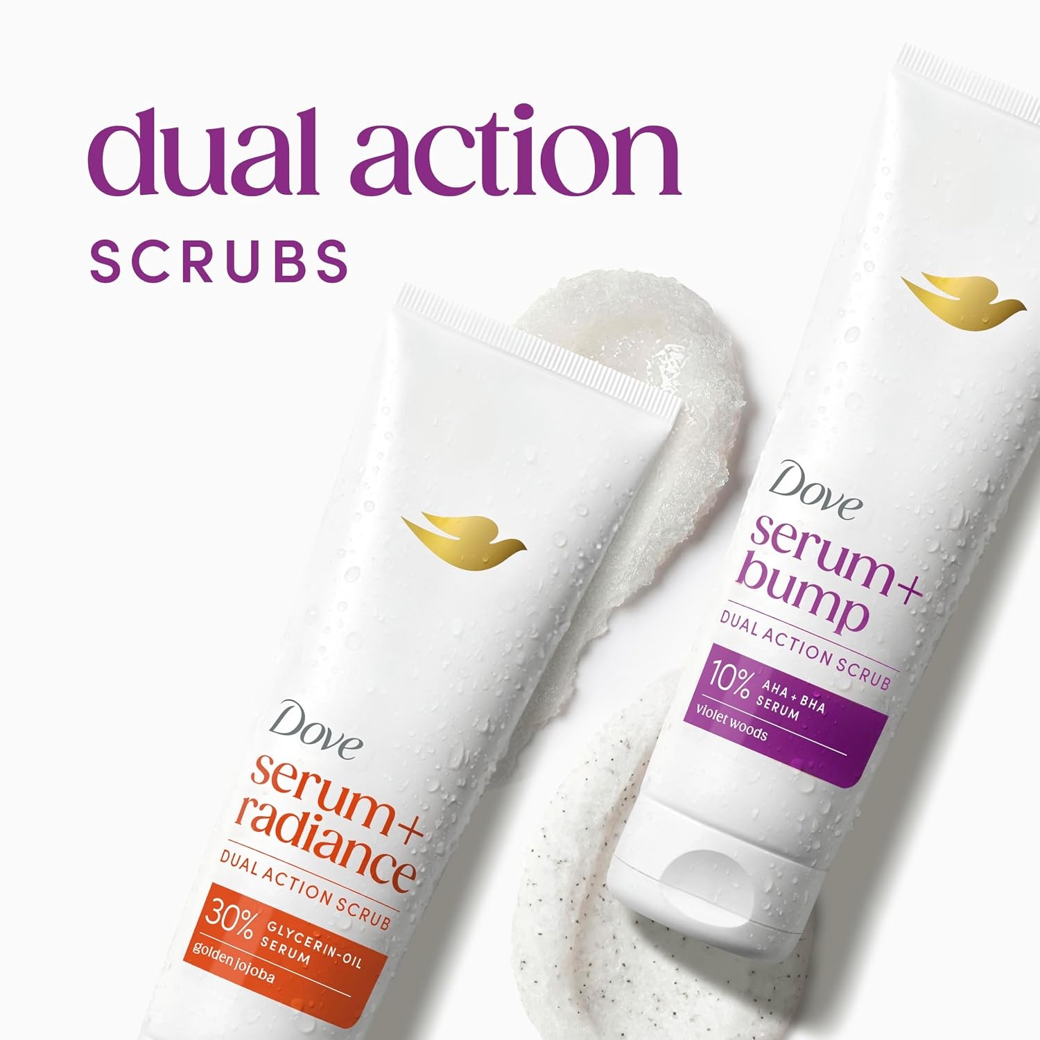 image:imageDove KP Bump Body Scrub with 10 AHA amp BHA For Rough Bumpy Skin Violet Woods Scent 85 OZ85 Ounce Pack of 4