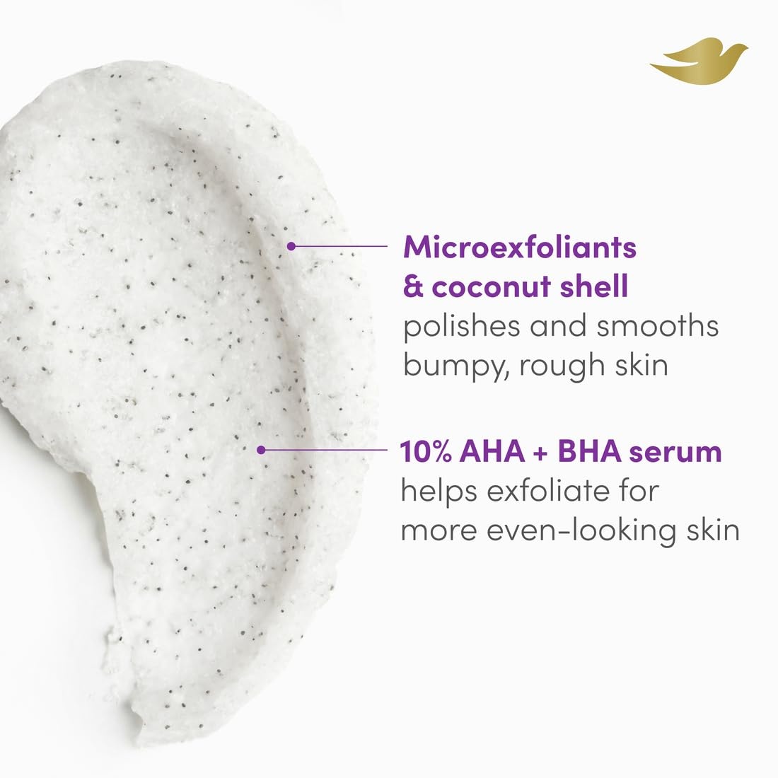 image:imageDove KP Bump Body Scrub with 10 AHA amp BHA For Rough Bumpy Skin Violet Woods Scent 85 OZ85 Ounce Pack of 4