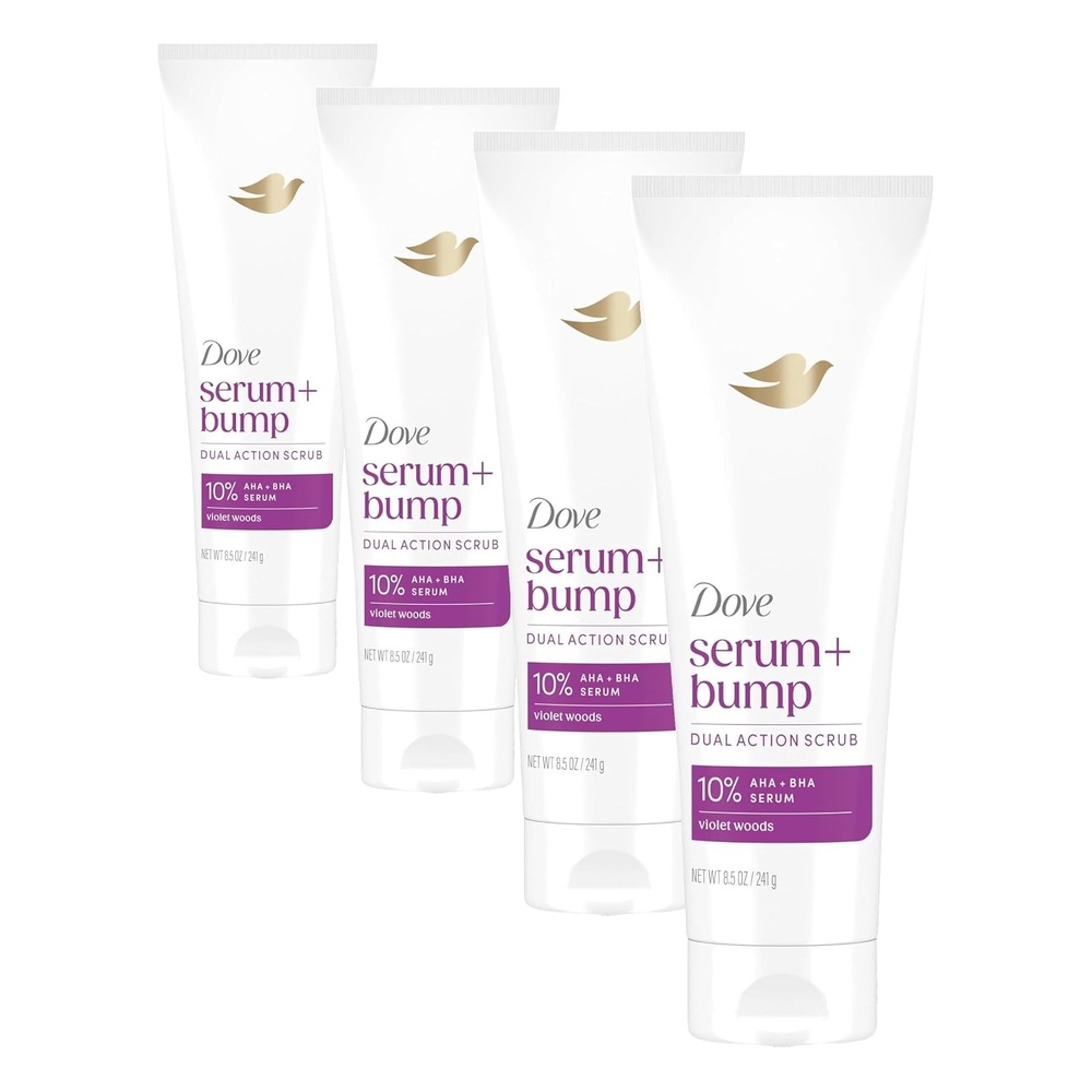 image:imageDove KP Bump Body Scrub with 10 AHA amp BHA For Rough Bumpy Skin Violet Woods Scent 85 OZ85 Ounce Pack of 4