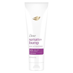 Dove KP Bump Body Scrub with 10% AHA & BHA For Rough Bumpy Skin, Violet Woods Scent, 8.5 OZ(8.5 Ounce (Pack of 1))