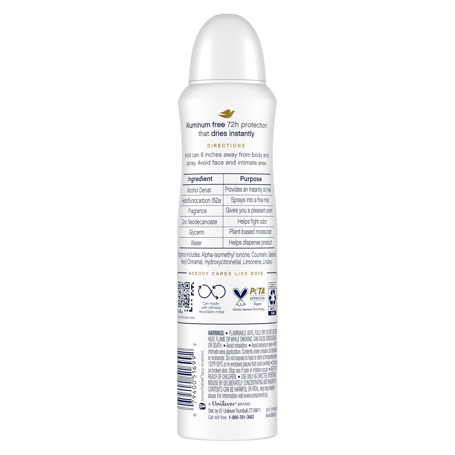 image:imageDove Aluminum Free Deodorant Spray Dragon Fruit amp Coconut Cream 3PK 4oz