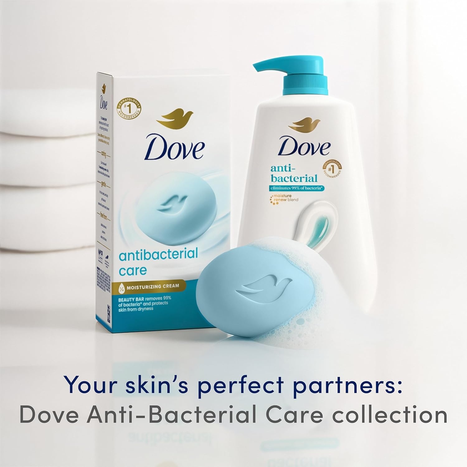 image:imageDove Antibacterial Care Beauty Bar Soap Cleanser I 6 Count 375 ozAntibacterial