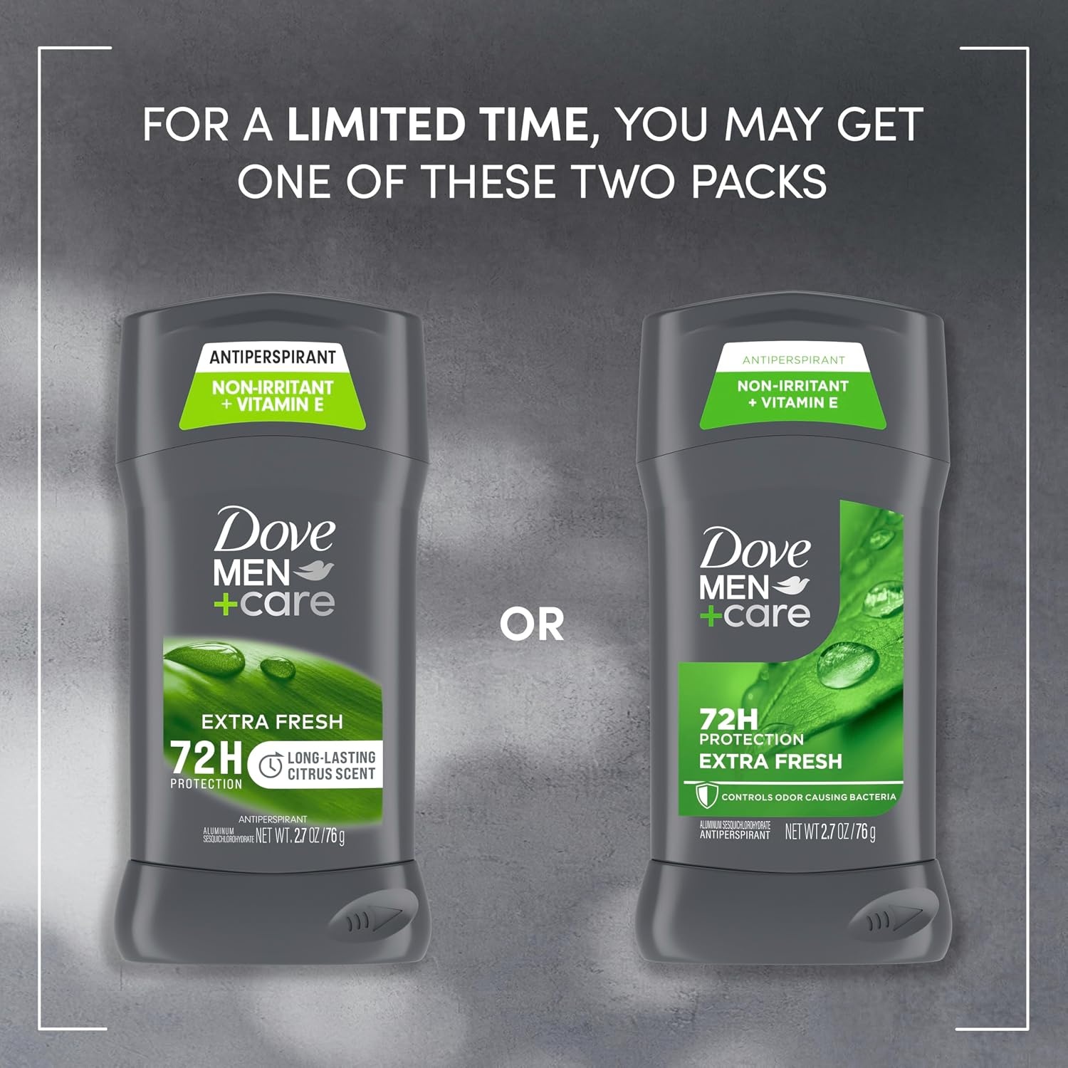 image:imageDove MenCare Extra Fresh Mens Antiperspirant Deodorant Stick Extra Fresh Twin pack With 72hour sweat amp odor protection with 14 Moisturizing Cream amp Longlasting Citrus Scent 27 oz27 Ounce Pack of 2