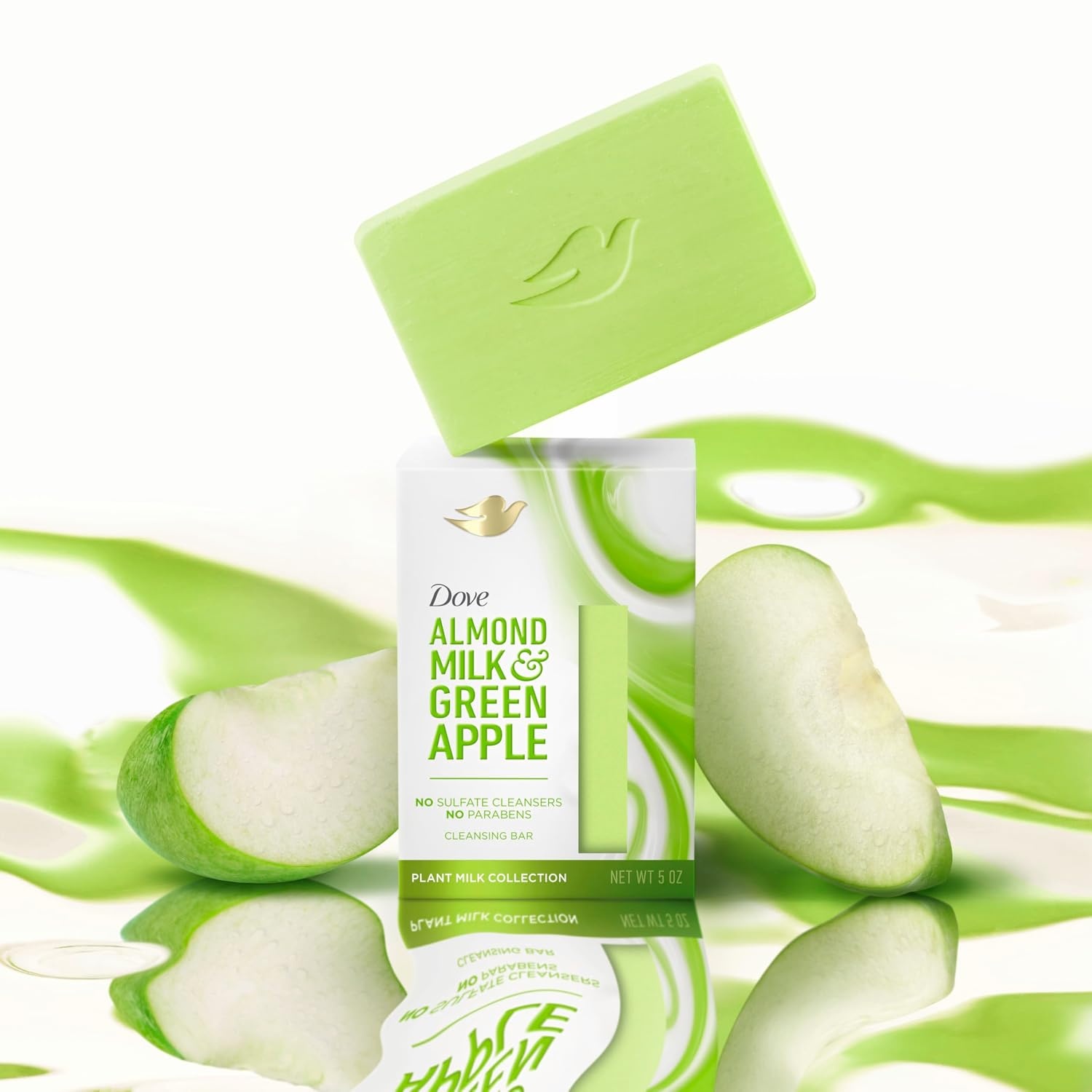image:imageDove Plant Milk Cleansing Bar Soap Almond Milk amp Green Apple 4 count
