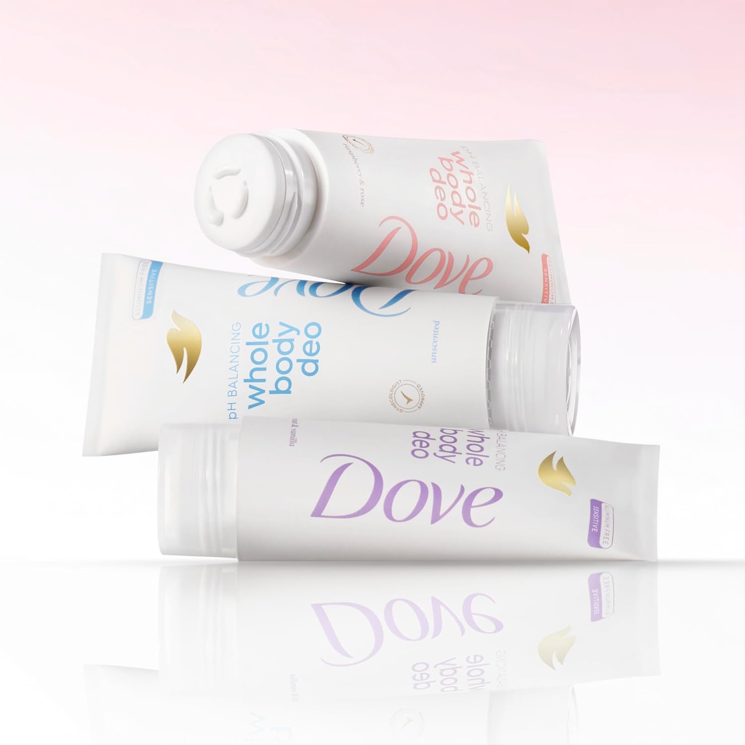 image:imageDove Whole Body Deodorant Aluminum Free pH Balancing Cream Raspberry amp Rose for 72h Odor Control 25 Oz25 Ounce Pack of 2