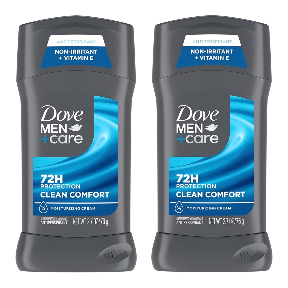 image:imageDOVE MEN CARE Antiperspirant Deodorant Stick Clean Comfort Twin Pack 72Hour Sweat amp Odor Protection Antiperspirant for Men With 14 Moisturizing Cream 27 oz54 Ounce Pack of 1