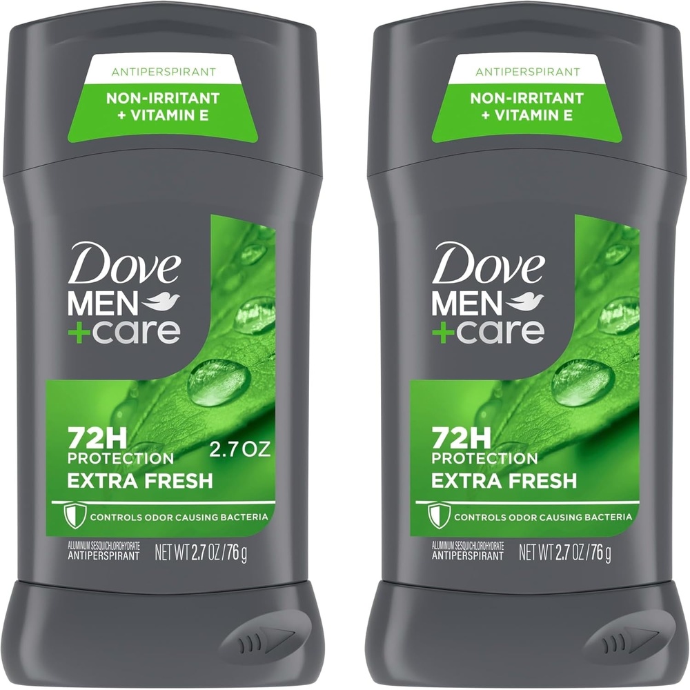 image:imageDove MenCare Extra Fresh Mens Antiperspirant Deodorant Stick Extra Fresh Twin pack With 72hour sweat amp odor protection with 14 Moisturizing Cream amp Longlasting Citrus Scent 27 oz27 Ounce Pack of 12