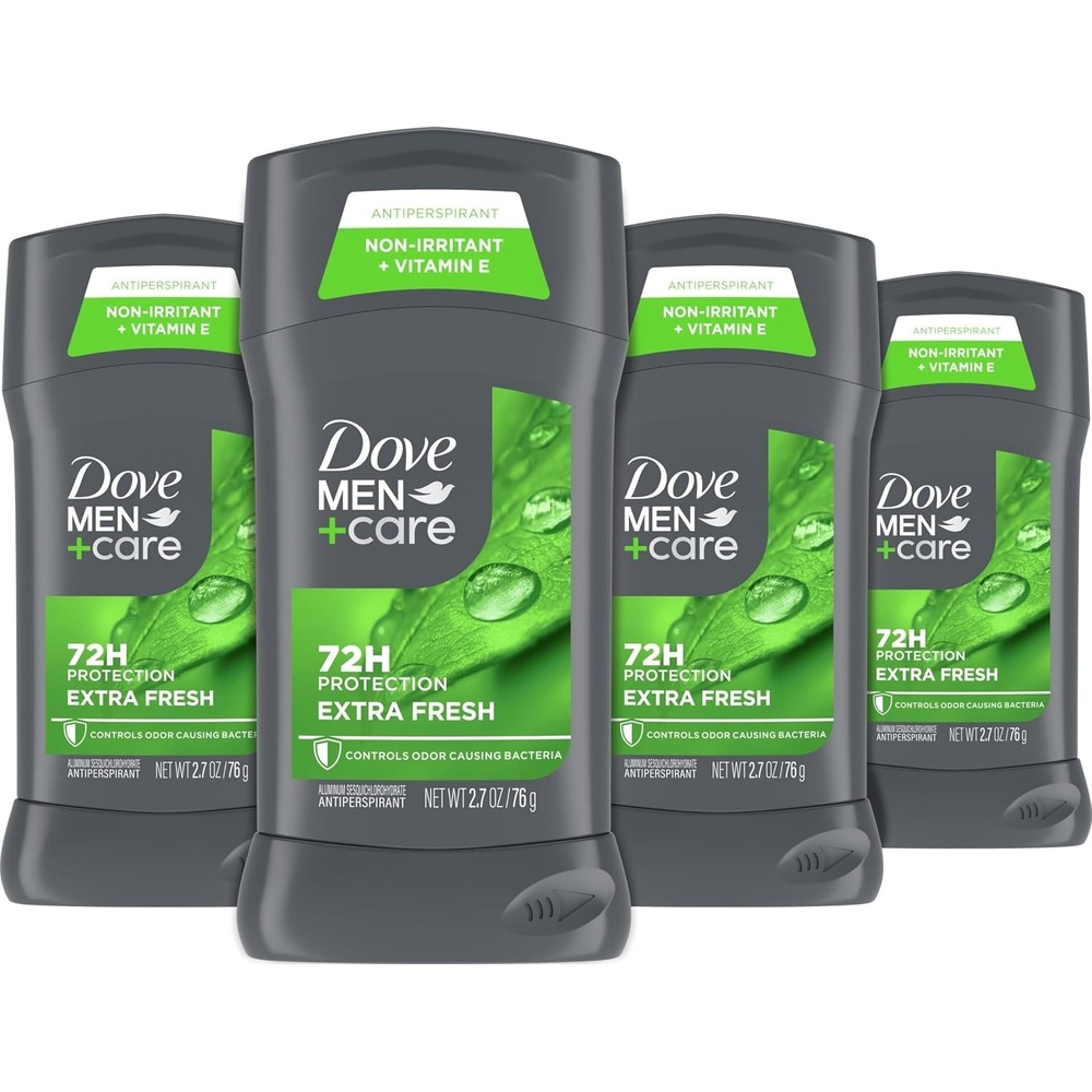 image:imageDove MenCare Extra Fresh Mens Antiperspirant Deodorant Stick Extra Fresh Twin pack With 72hour sweat amp odor protection with 14 Moisturizing Cream amp Longlasting Citrus Scent 27 oz27 Ounce Pack of 4