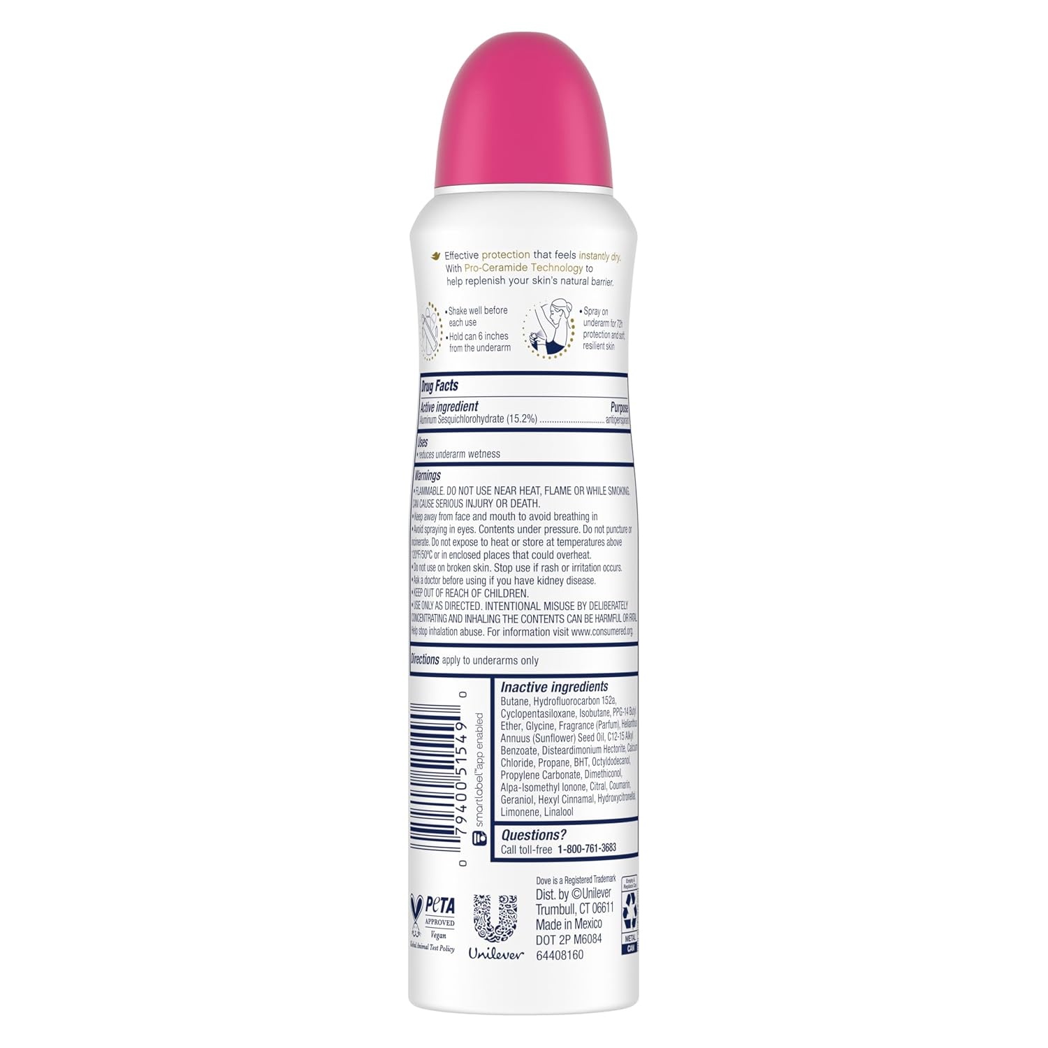 image:imageDove Advanced Care Antiperspirant Deodorant Spray Dragon Fruit 38oz 3PK