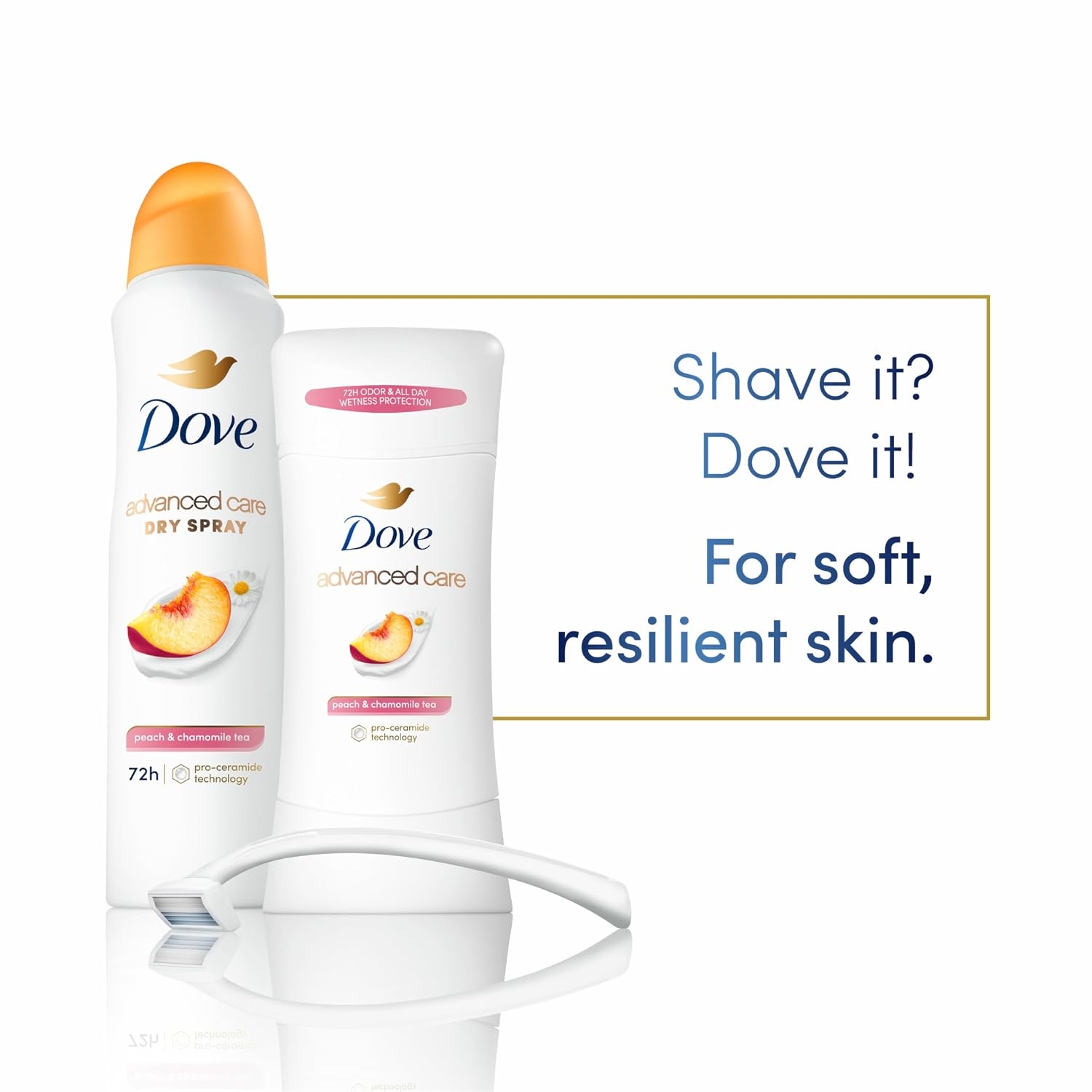 image:imageDove Advanced Care Antiperspirant Deodorant Peach amp Chamomile 26 oz 4PK