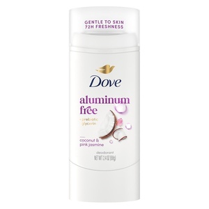 Dove Deodorant Stick Coconut & Pink Jasmine Aluminum Free 2.4 Oz(Coconut & Jasmine)