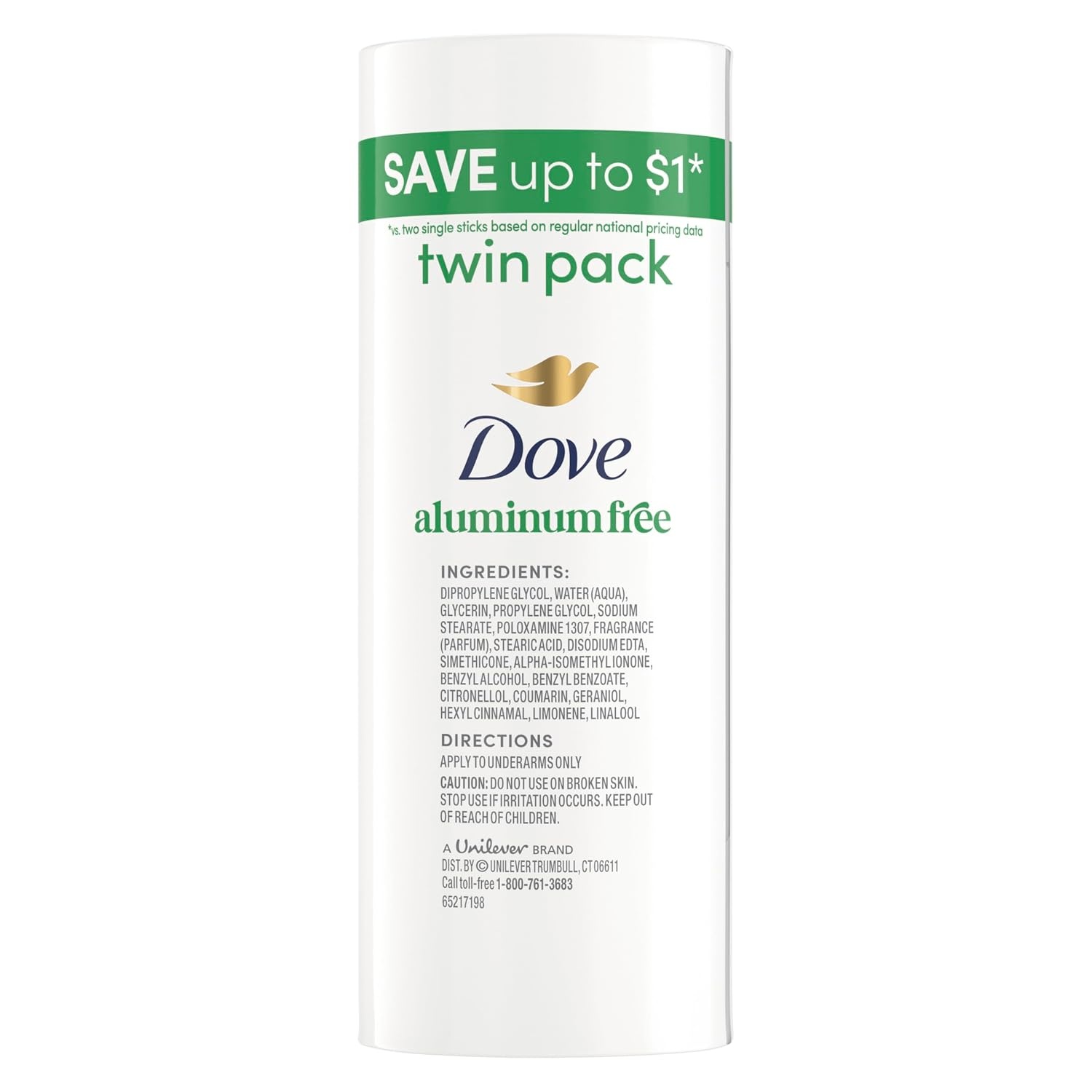 image:imageDove Deodorant Stick 2PK Cucumber amp Green Tea Aluminum Free 24 oz24 Ounce Pack of 2